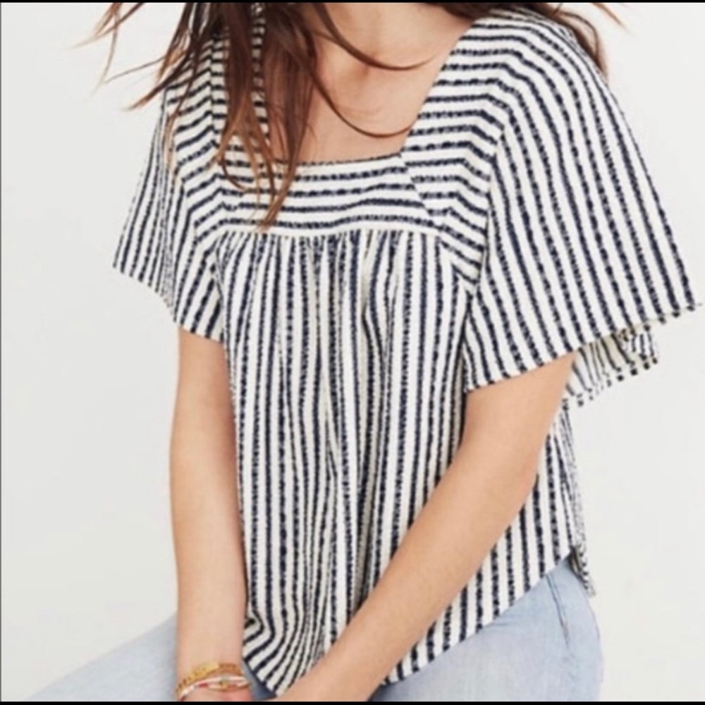 Madewell Stripe Butterfly Top